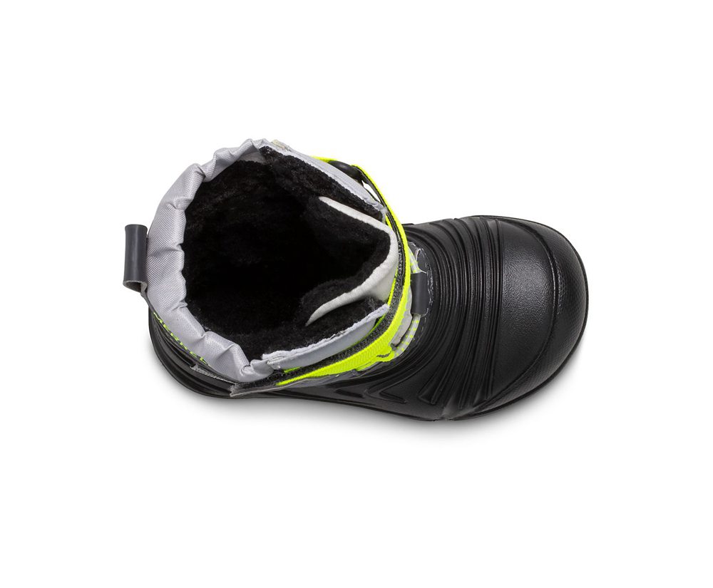 Kozaki Merrell Dziecięce Czarne/Szare/Zielone - Snow Quest Lite 2.0 Waterproof Jr. - 059216-RHT